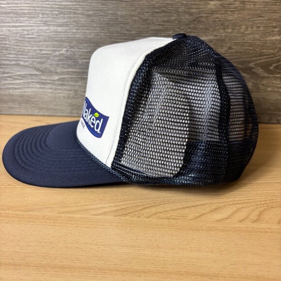 Naked Juice Hat Cap Snapback White Blue Trucker Outdoor Adjustable - Picture 4 of 9
